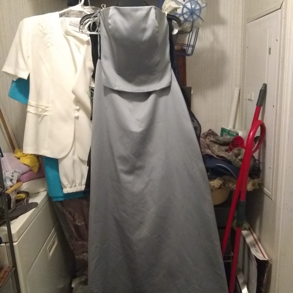 Alexia Designs strapless 2 pc formal -gray